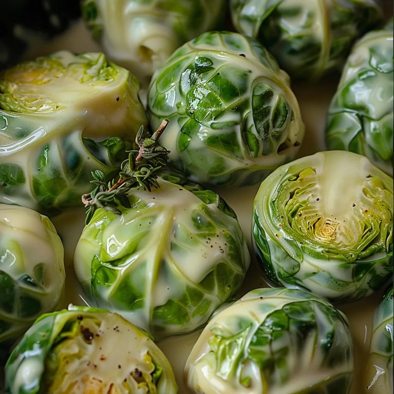 Cremiger Winter-Rosenkohl