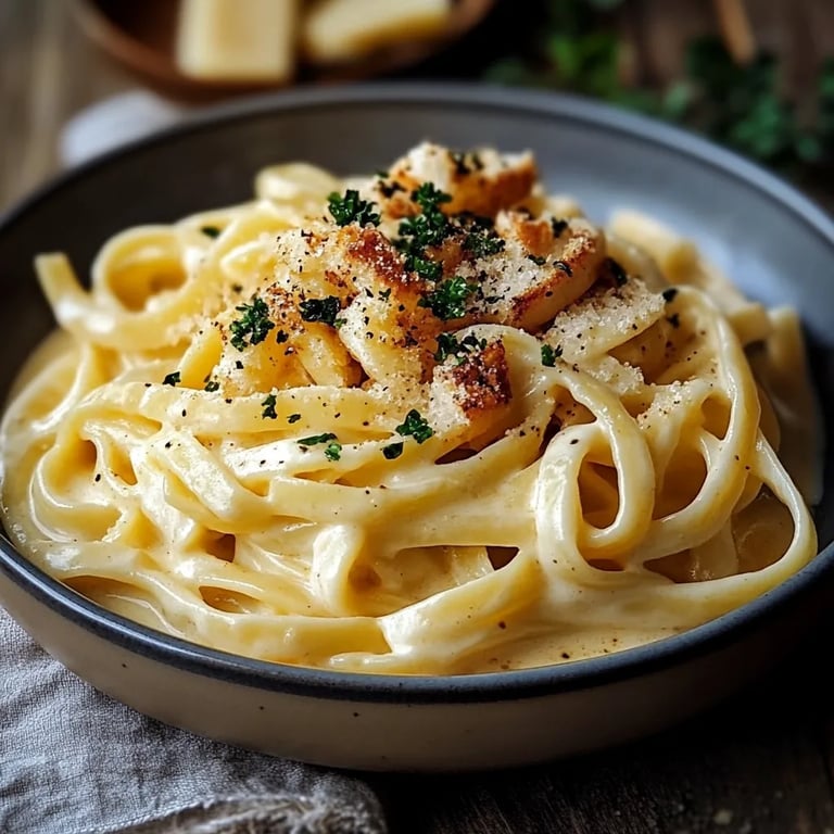 Cremige Hähnchen-Alfredo-Nudeln