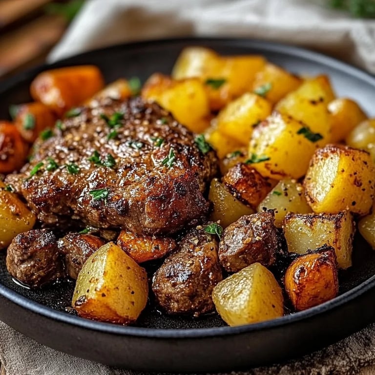 Rinderhackfleisch mit Kartoffeln