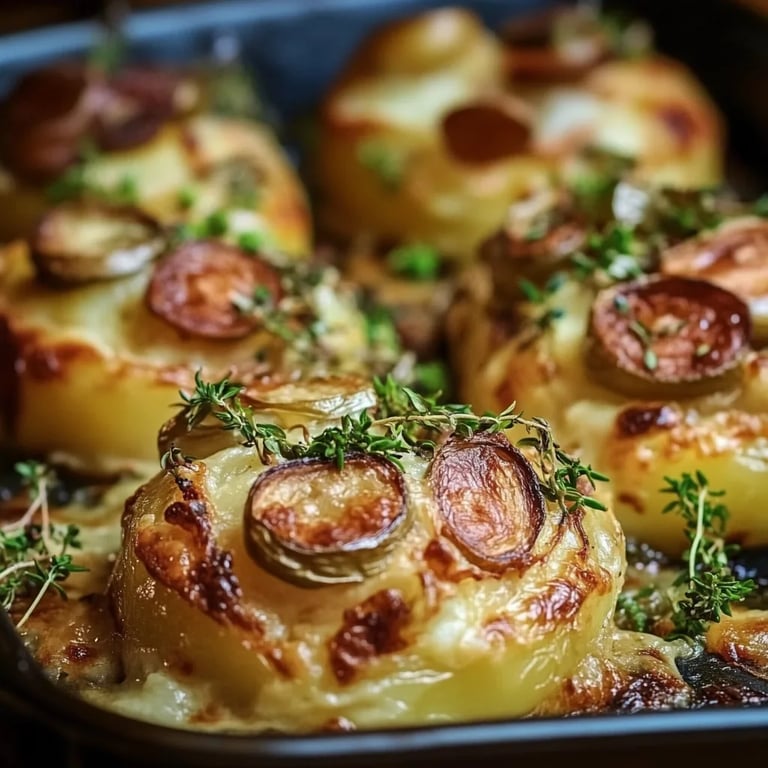 Einfacher Kartoffel-Rosenkohl-Auflauf