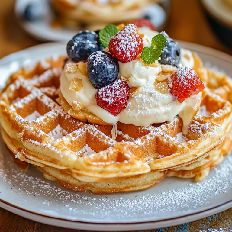 Waffeln mit Joghurt