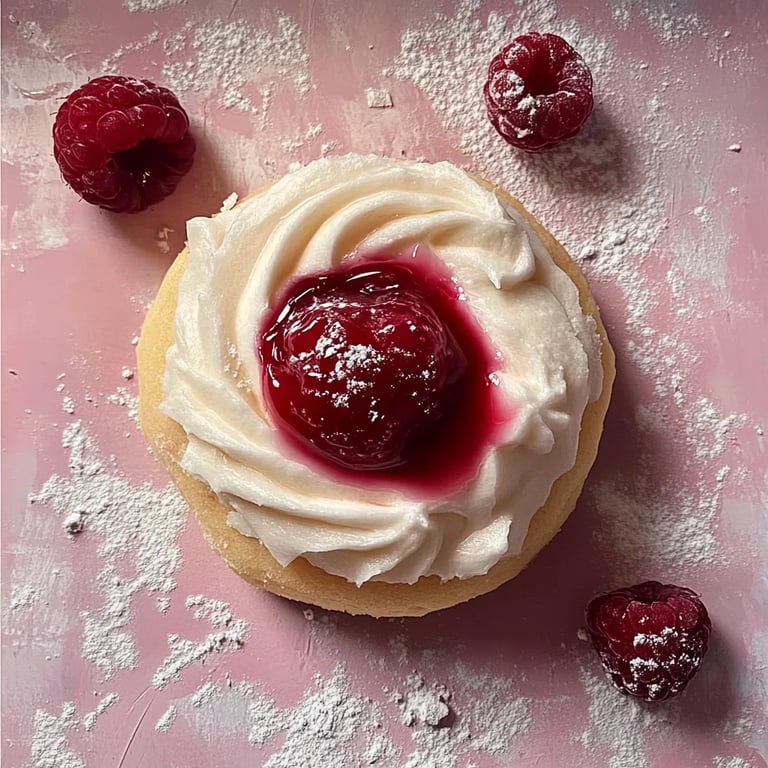 Marzipan Himbeer Plätzchen