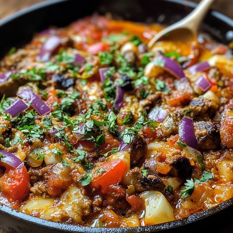 Griechische Kritharaki-Pfanne