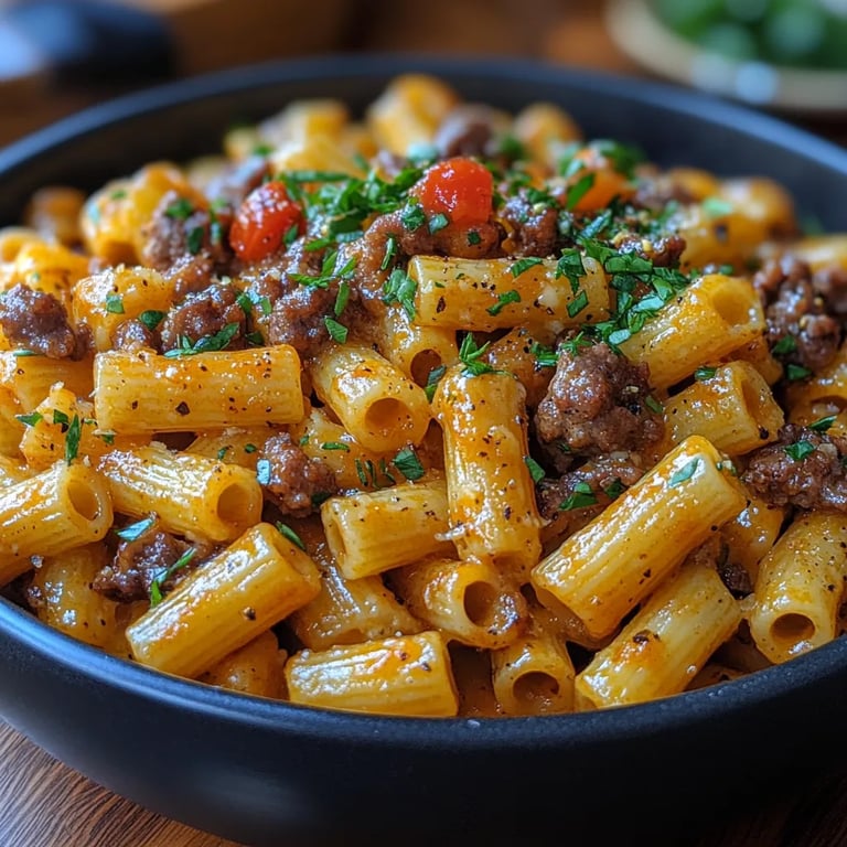 Macarrones con Queso y Hamburguesa en Una Sola Olla: Una Increíble Receta Última
