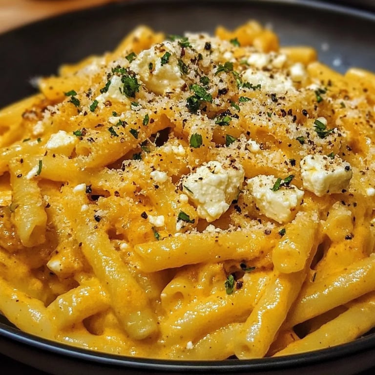 Kürbis Feta Pasta