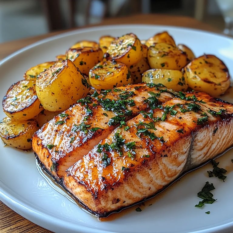 Dîner de Saumon et de Bananes Plantains Frites à la Friteuse à Air : Une Recette Incroyable Ultime