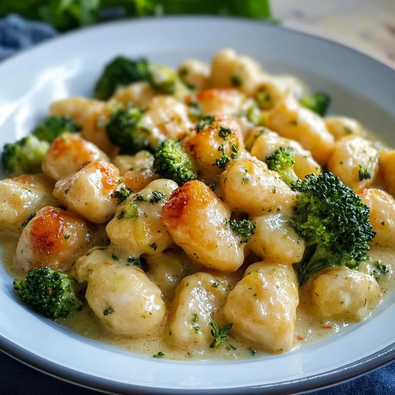 Creamy Chicken and Broccoli Gnocchi