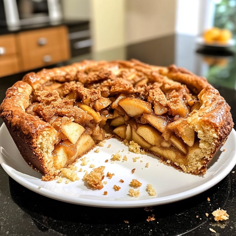 Saisonal-Festlicher Bratapfelkuchen mit Marzipan