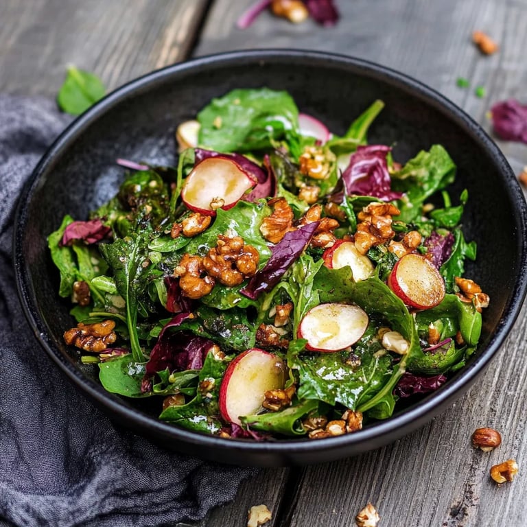 Feldsalat mit Birne, Walnuss und Ziegenkäse