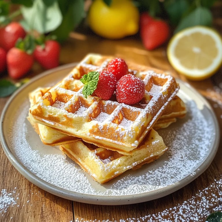 Zitronen-Quark-Waffeln