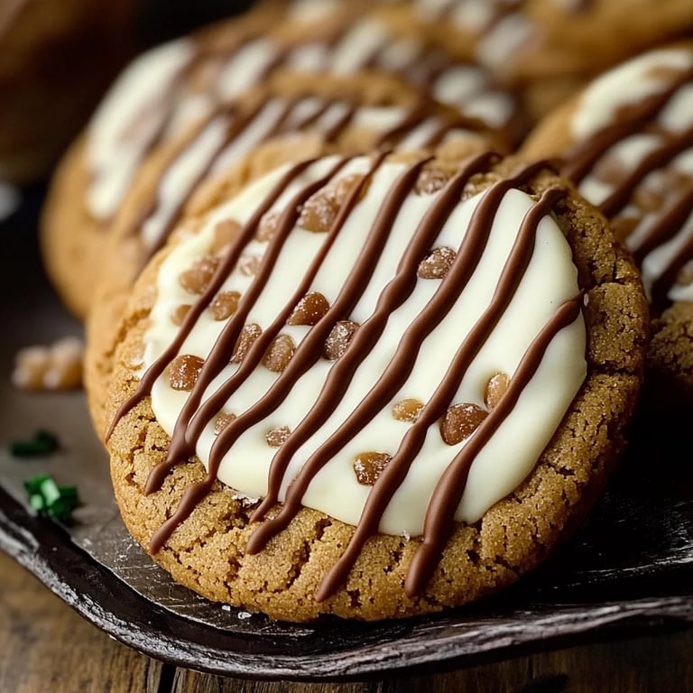 White Chocolate Dipped Chewy Maple Cookies