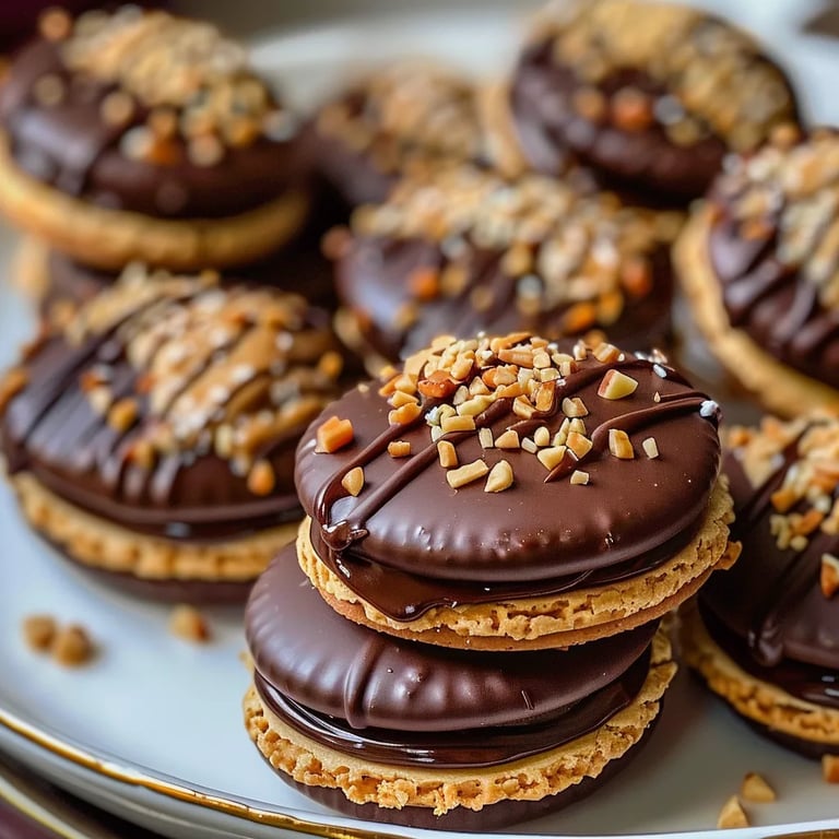 Gefüllte Nougat-Plätzchen