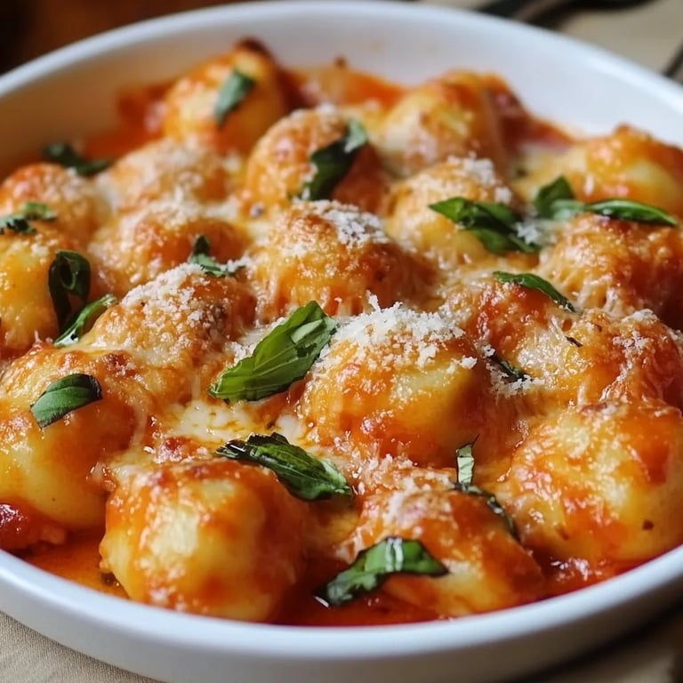 Gnocchi Auflauf Tomate Mozzarella
