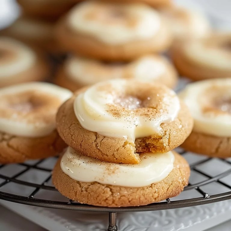 Eggnog Snickerdoodle Thumbprint Cookies