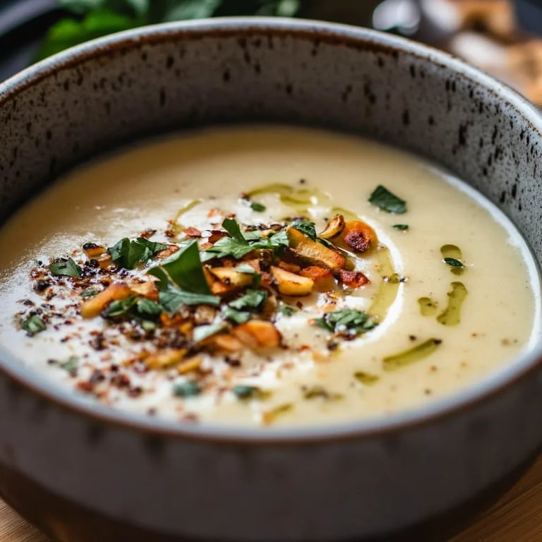 Feine und extra cremige Zwiebelsuppe