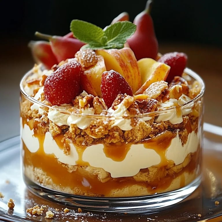 Bratapfel Karamell Trifle
