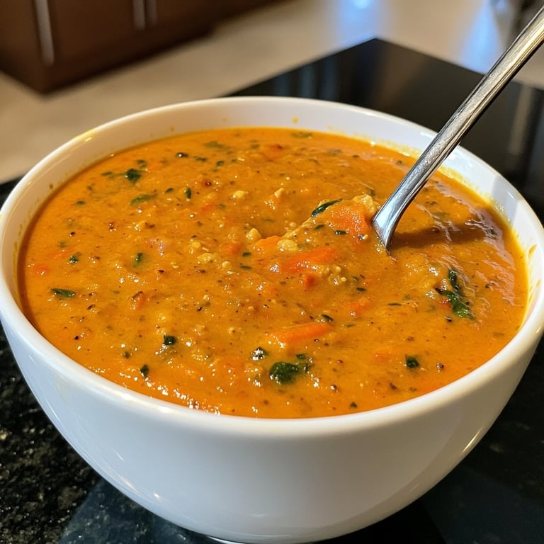 Healthy Vegan Roasted Carrot Soup