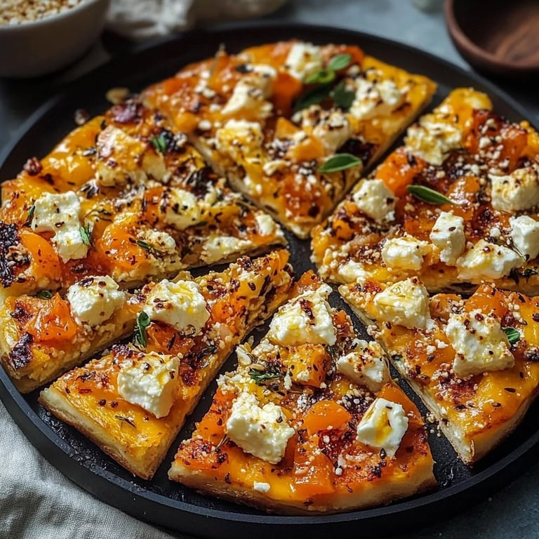 Gebackener Hokkaido mit Honig und Feta