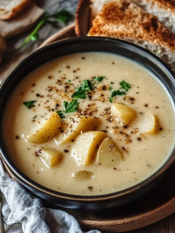 Cheddar Garlic Herb Potato Soup
