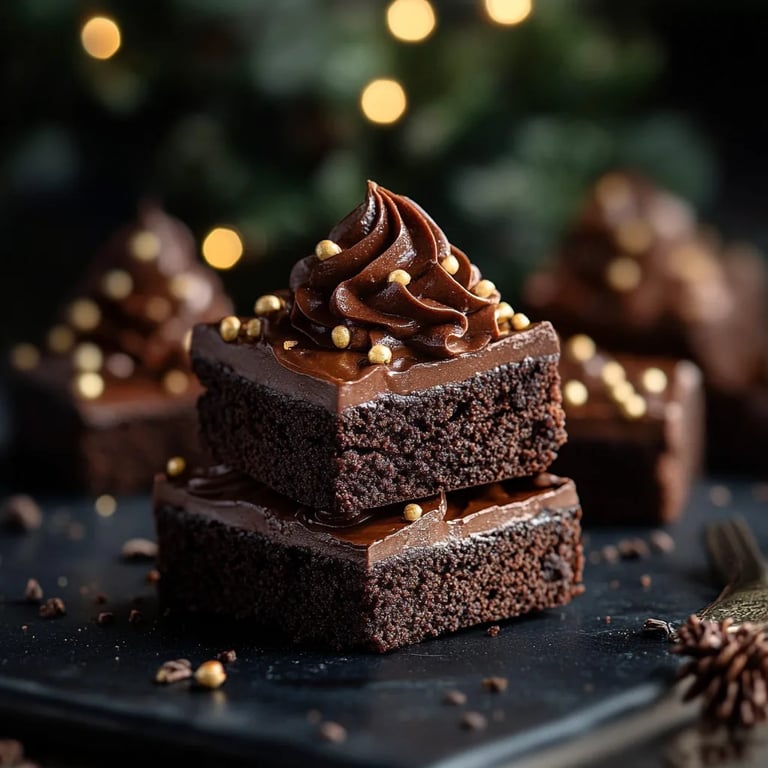 Weihnachtsbaum-Brownies