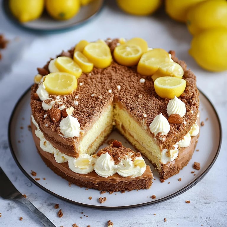 Torta súper jugosa de arándanos y limón