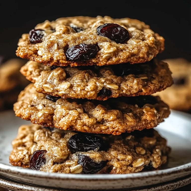 Easy Oatmeal Raisin Cookies