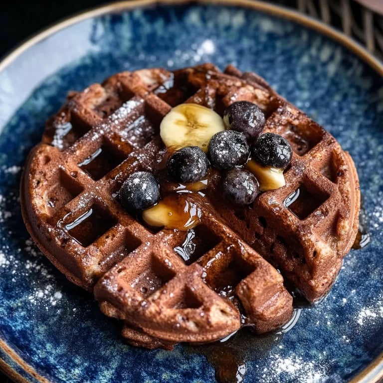 Brownie Waffles! (No Flour Needed)