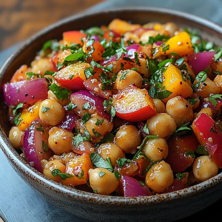 Ensalada de Garbanzos y Durazno con Aderezo de Miel y Lima: Una Increíble Receta Esencial