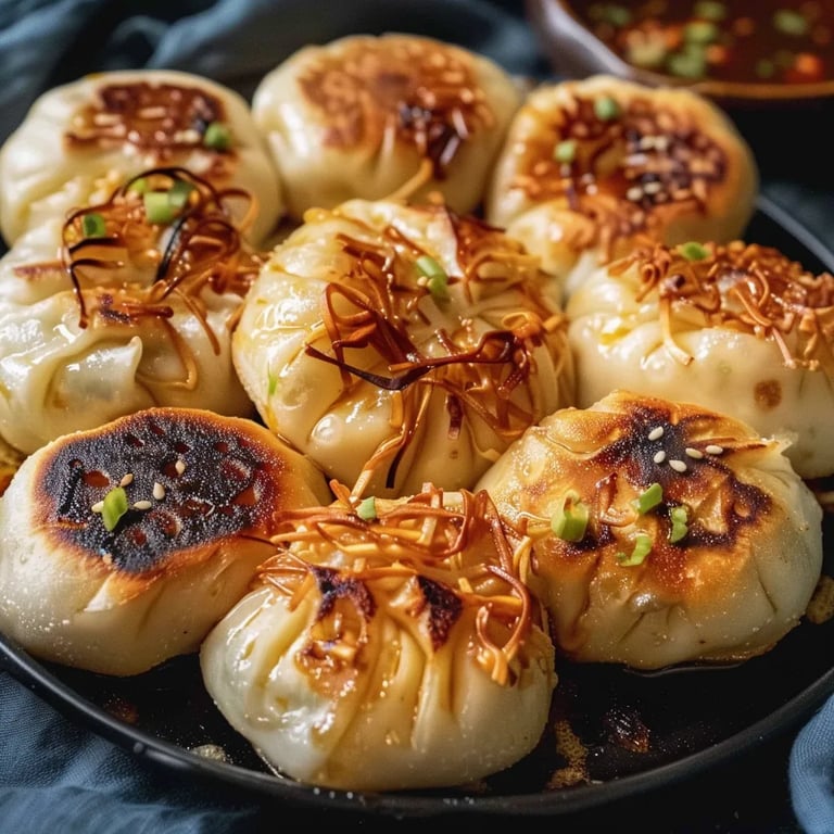Pan-Fried Cabbage and Noodle Buns