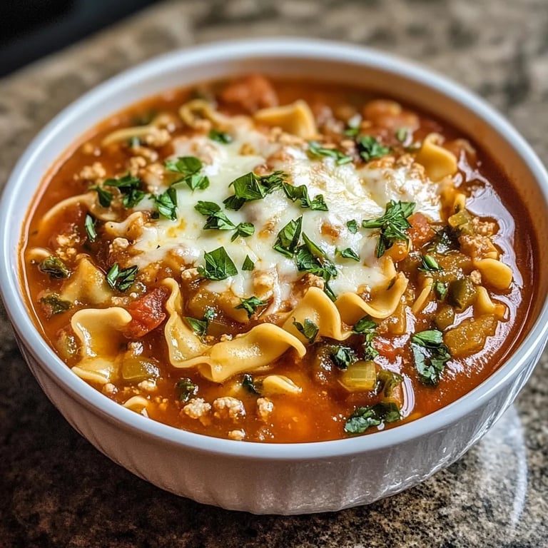 One Pot Lasagna Soup