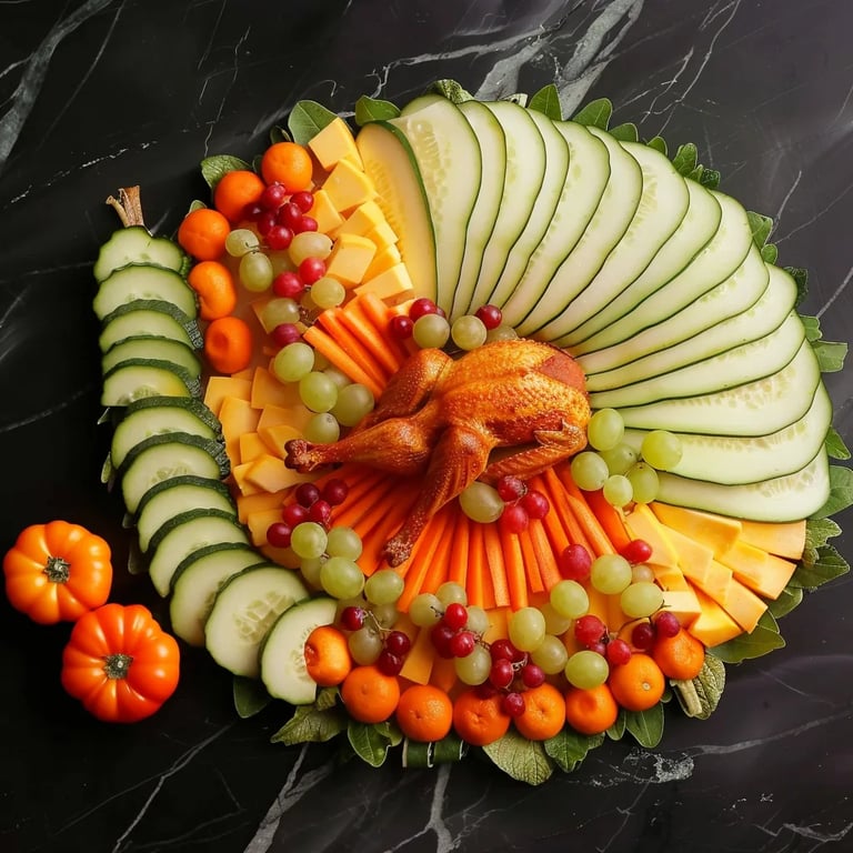 Turkey-Shaped Veggie Tray