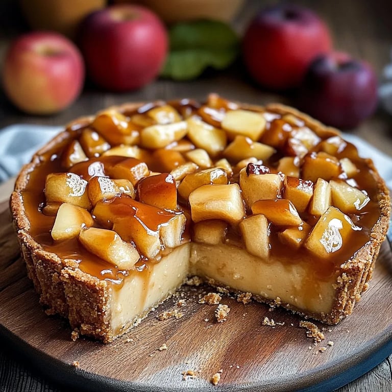 Karamell-Apfel-Käsekuchen