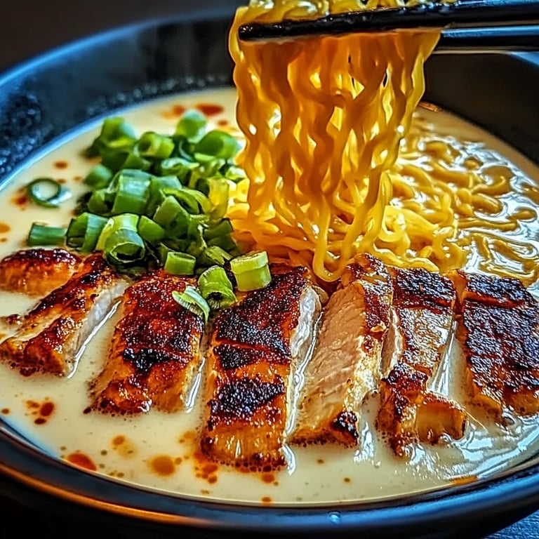 Fiery Chicken Ramen with Creamy Garlic Sauce: An Incredible Ultimate Recipe