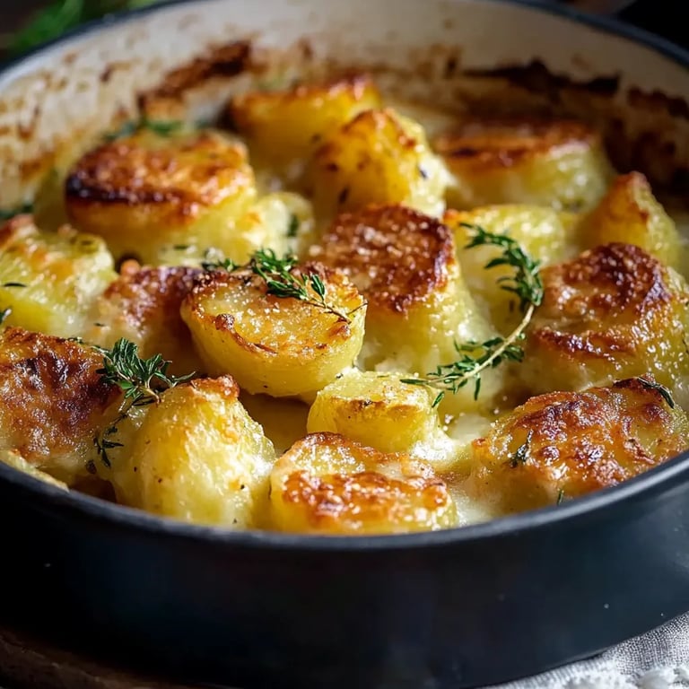 Rosenkohlauflauf mit Kartoffeln