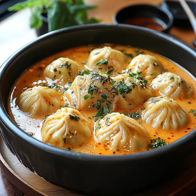 Bolinhos com Sopa em Molho de Curry Vermelho Tailandês: Uma Receita Incrível e Exótica