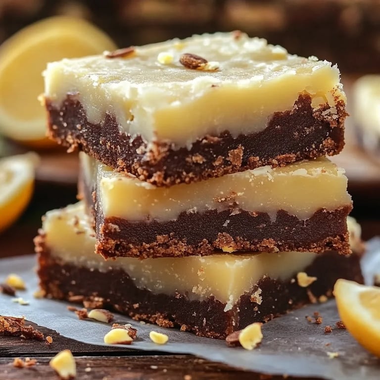 Zitronen-Brownie-Riegel