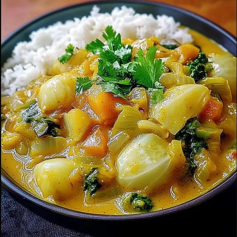 Spitzkohl Curry mit Kokosmilch