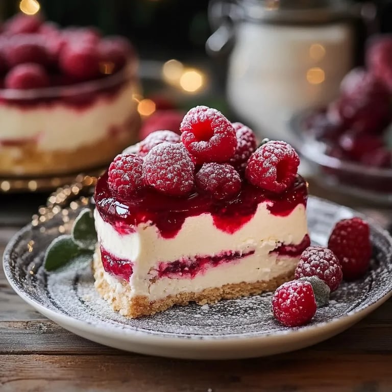 Vanillekipferl Dessert mit Himbeeren