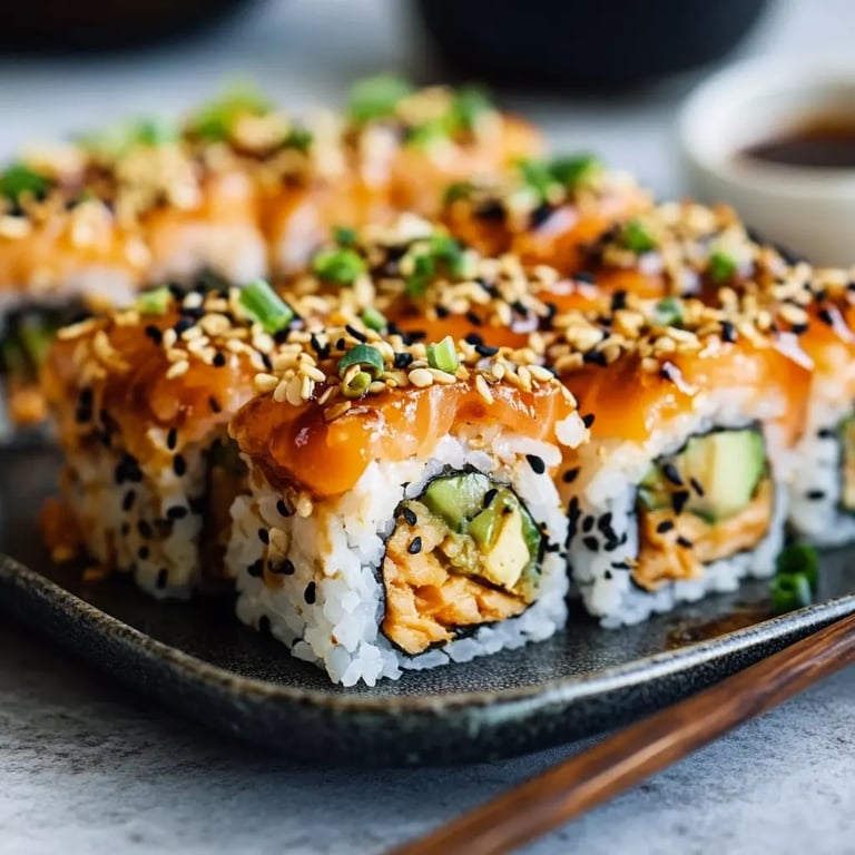 Spicy Salmon Sushi Bake