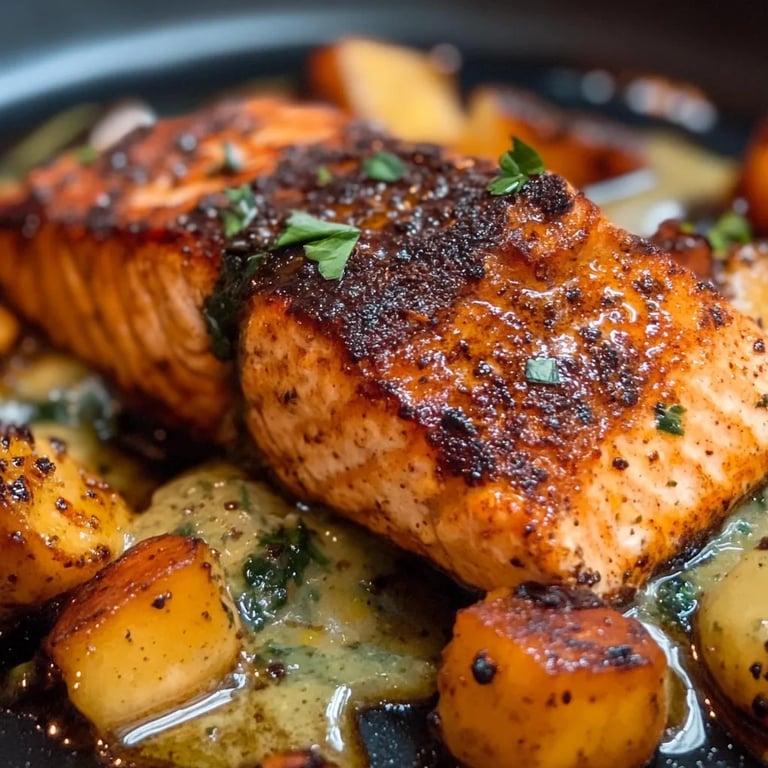 Blackened Cajun Stuffed Salmon