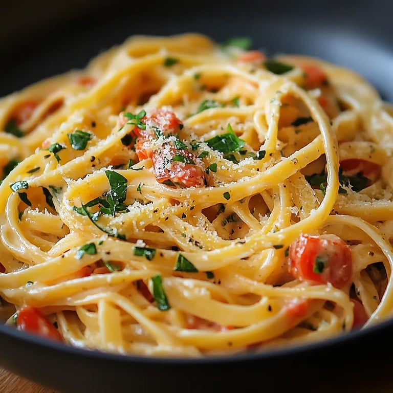 Cremige Pasta mit getrockneten Tomaten