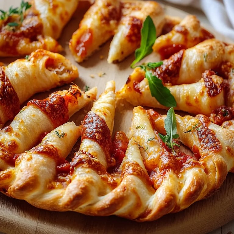 Pizzastangen mit Pizzateig
