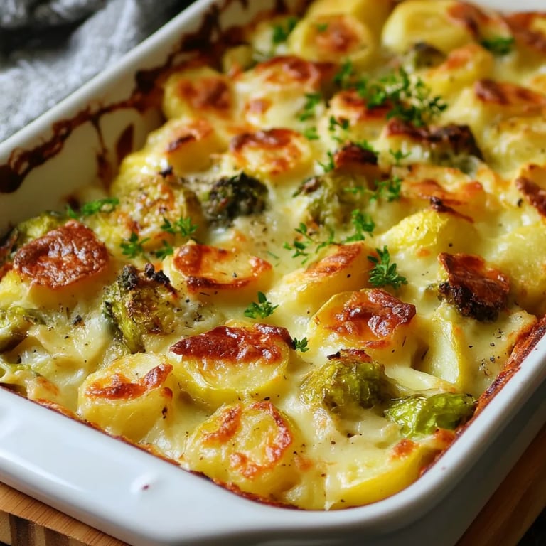 Rosenkohl-Kartoffel-Auflauf