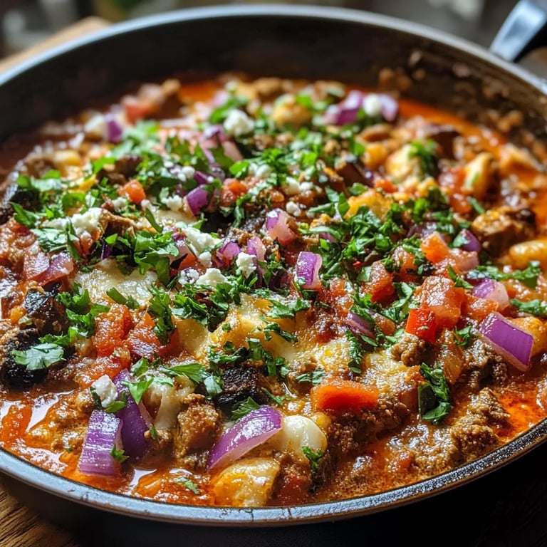 Griechische Kritharaki-Pfanne