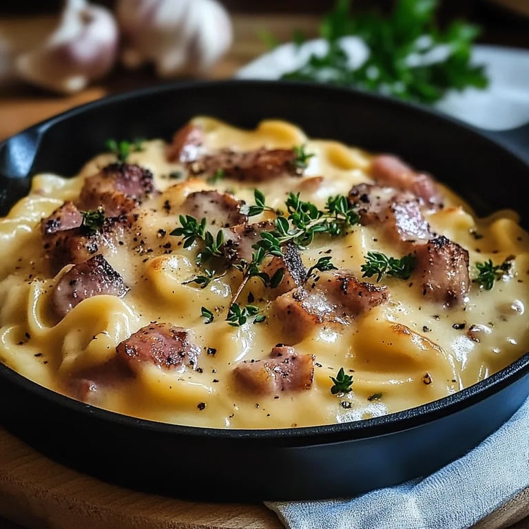 Käse-Schinken-Sahne Spätzle
