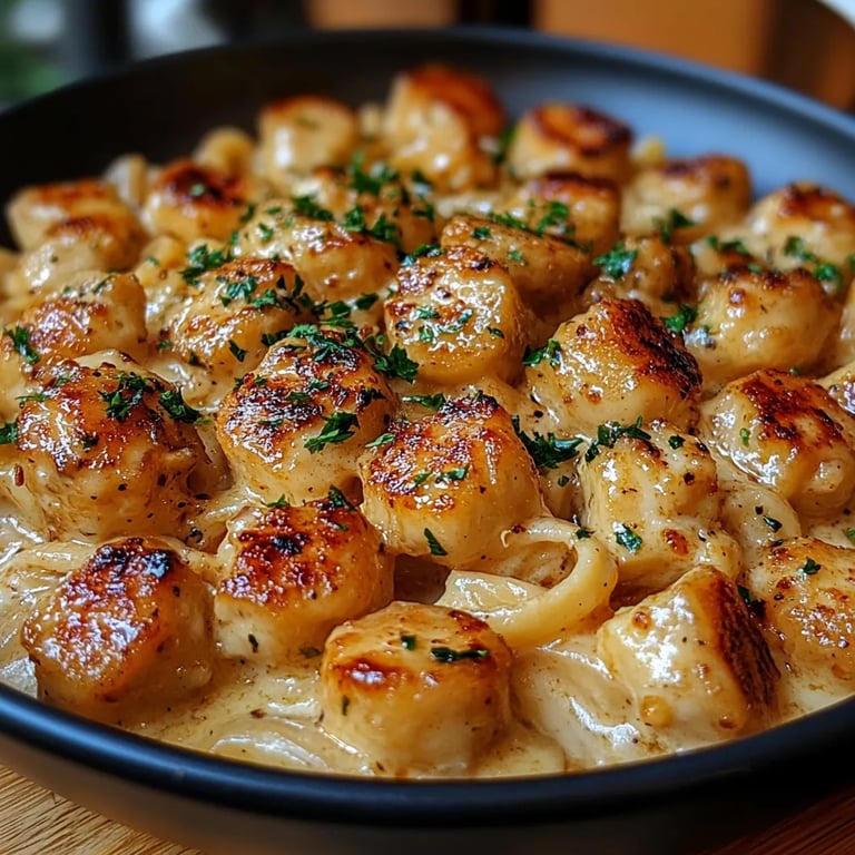 <p>Garlic Butter Chicken Bites with Creamy Pasta: An Amazing Ultimate Recipe</p>