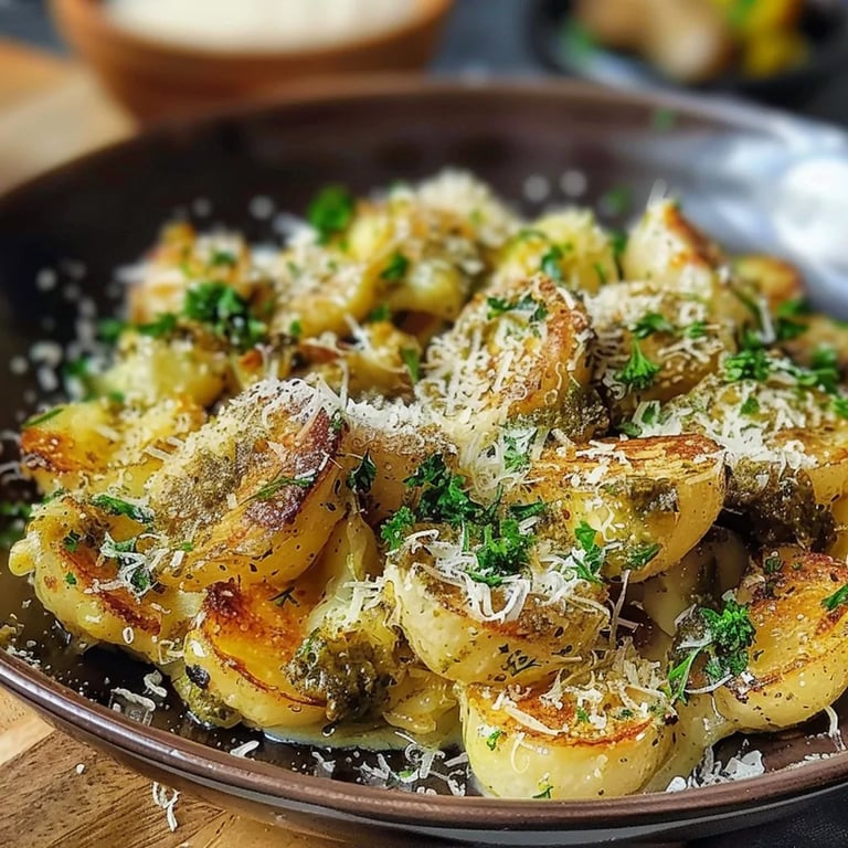 Gebratener Rosenkohl aus der Pfanne mit Parmesan