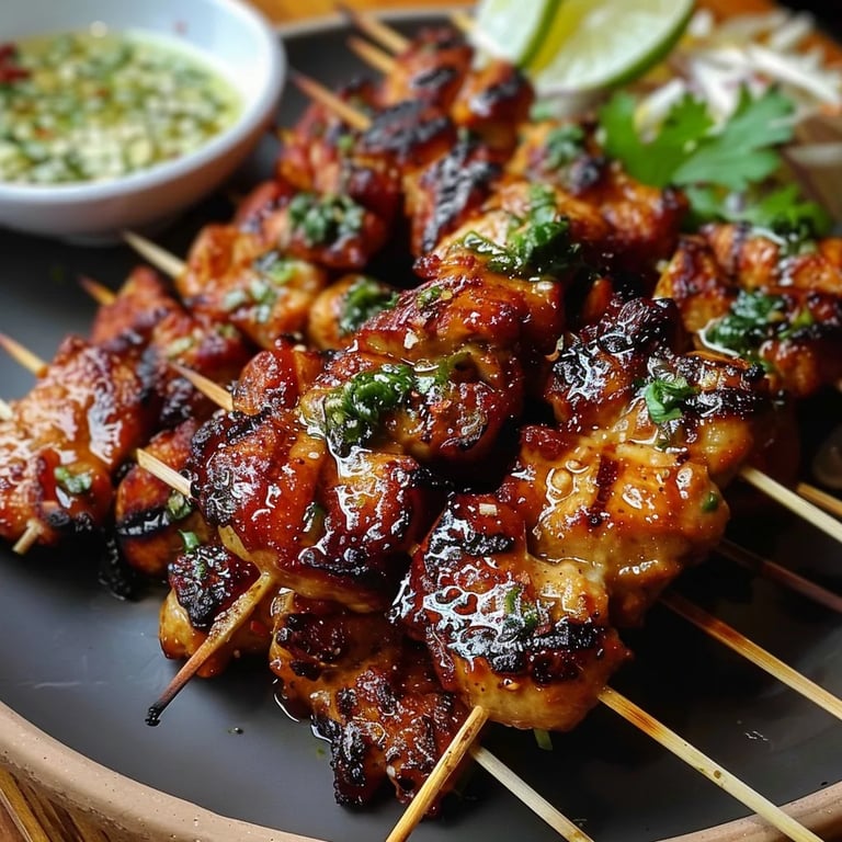 Grilled Thai Coconut Chicken Skewers