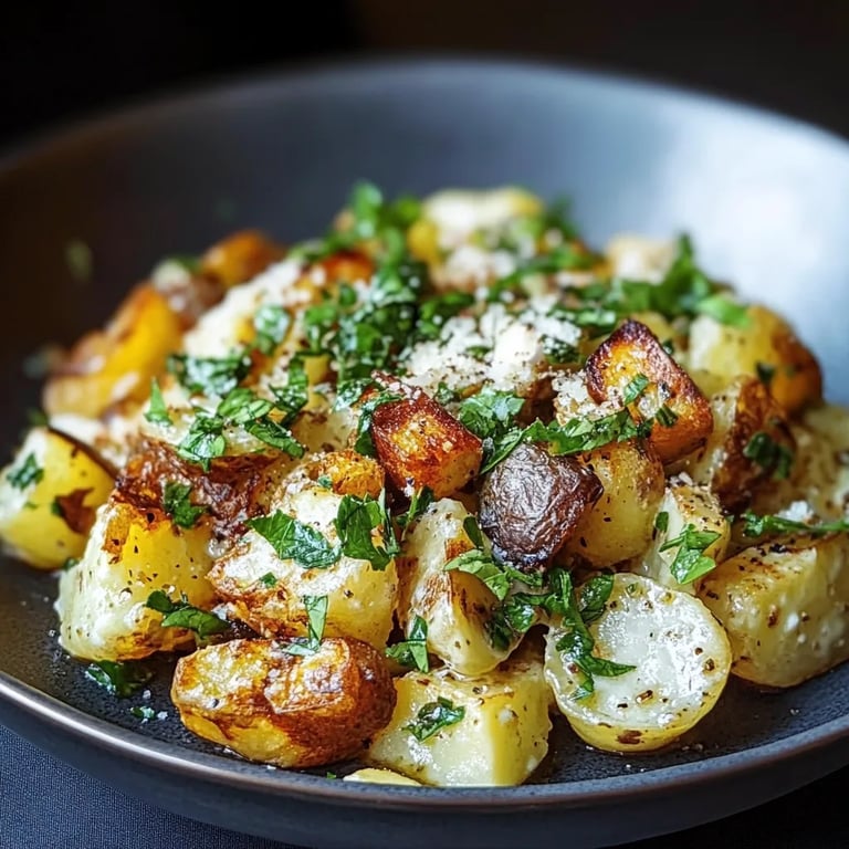Krosser Kartoffelsalat mit Senf-Dressing