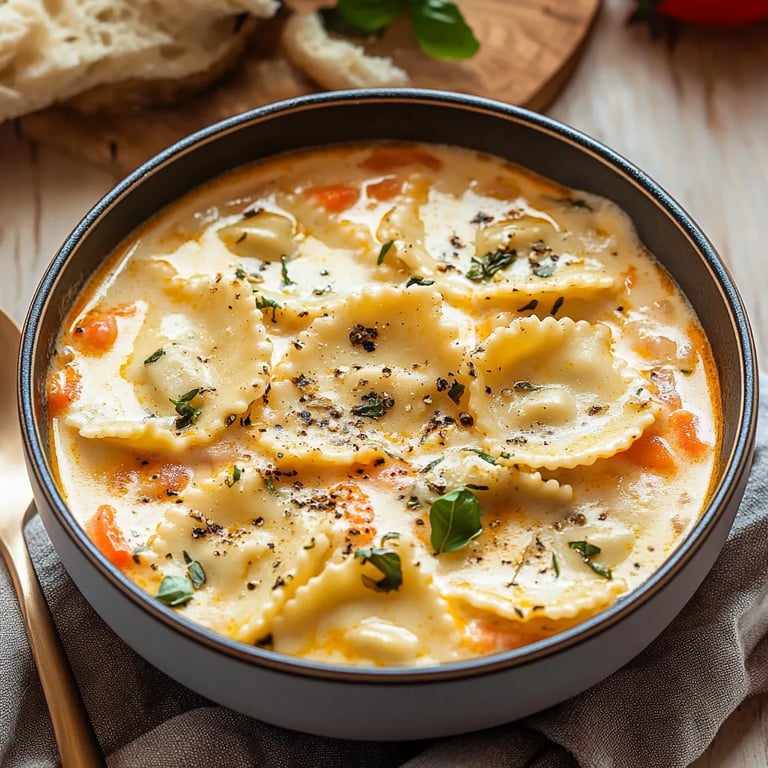 Creamy Tuscan Ravioli Soup: An Incredible 5-Step Recipe